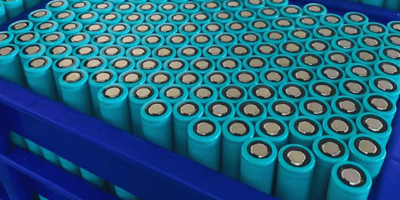 green lithium battery cells