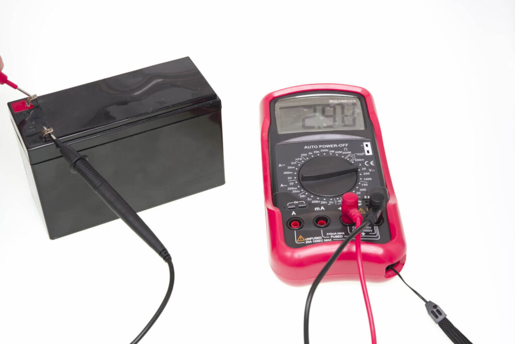 use a multimeter to test the battery