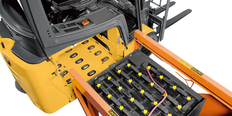 forklift lithium battery extraction