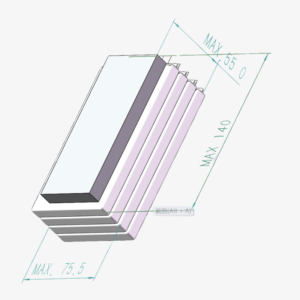 Kundenspezifischer 14,8-V-10-Ah-NCM-PVC-Wickel-Akku