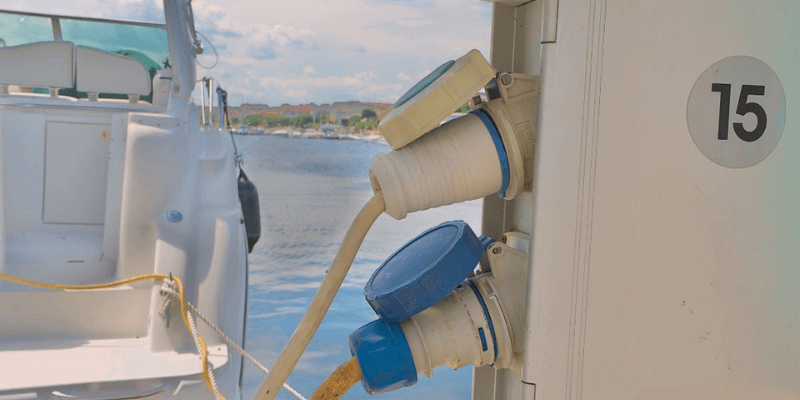 marine battery charging ports