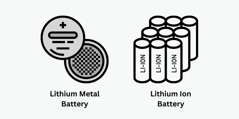 lithium metal vs lithium ion batteries