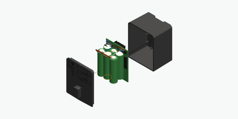 Custom Battery Pack 3D -Rendering