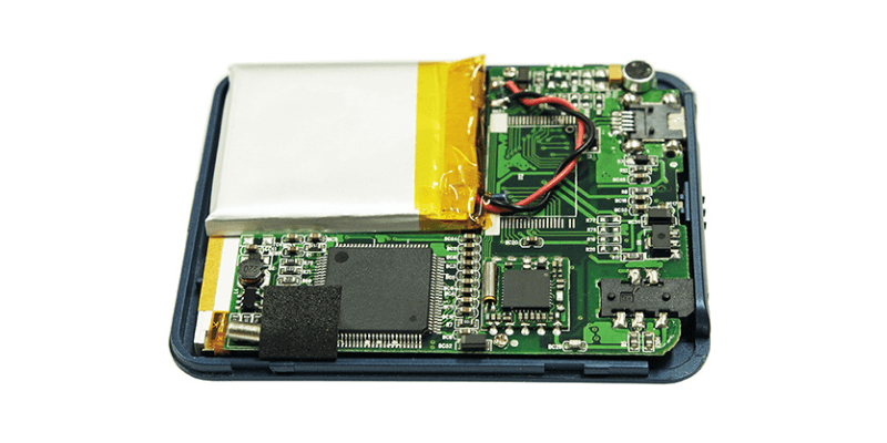 portable device with pouch cell