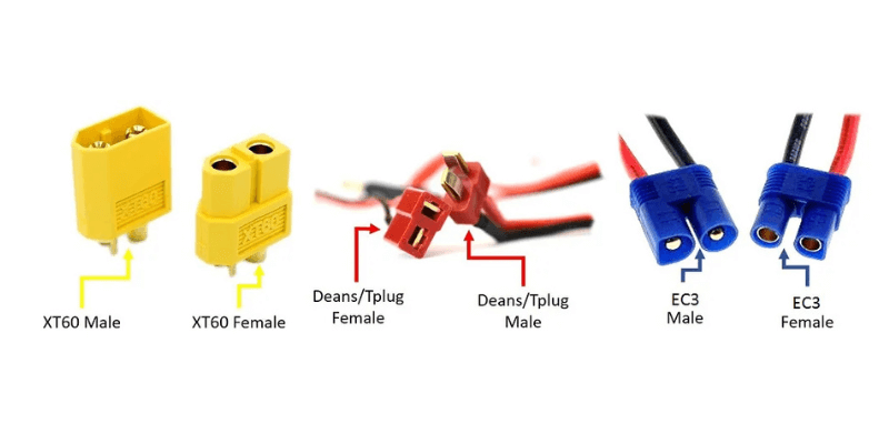 rc lipo battery connectors