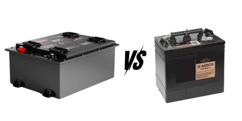 lithium golf cart battery vs lead acid golf cart battery