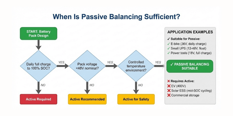 passive balancing decision flowchart