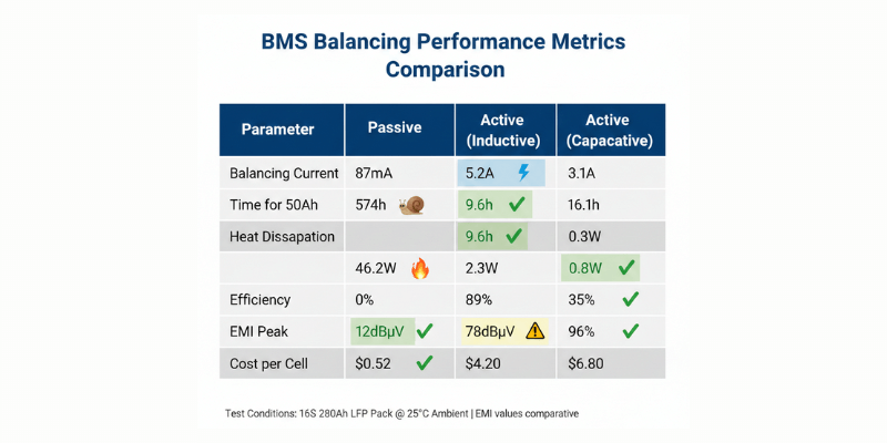 performance metrics comparison table