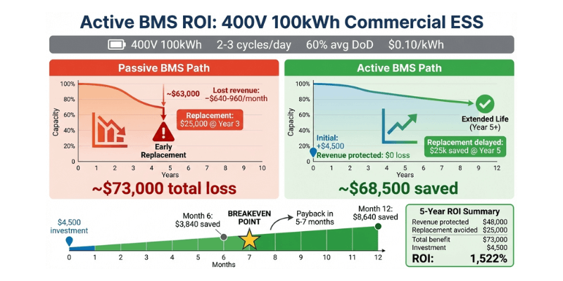 roi active balancing commercial ess