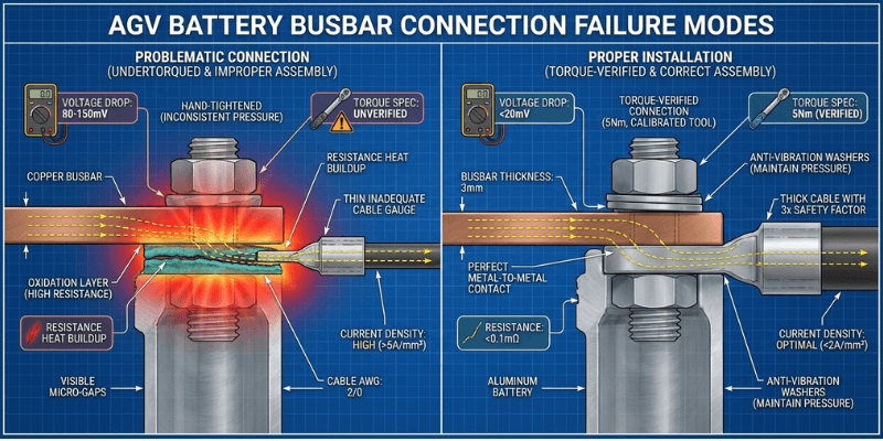 agv busbar resistance comparison