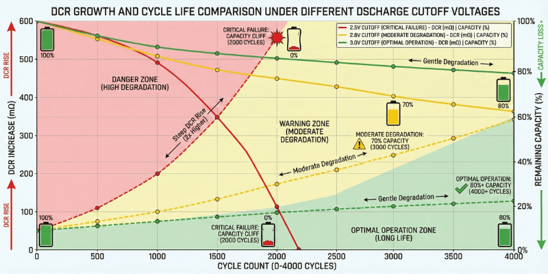 battery deep discharge cycle life graph