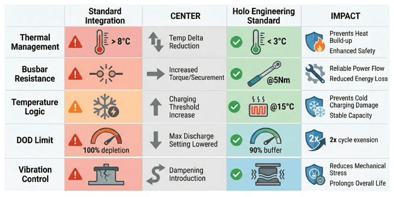 battery engineering standards comparison