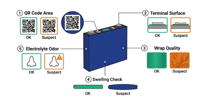 cell grading physical inspection
