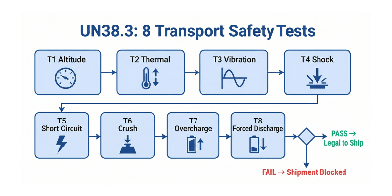 un38.3 eight tests flowchart